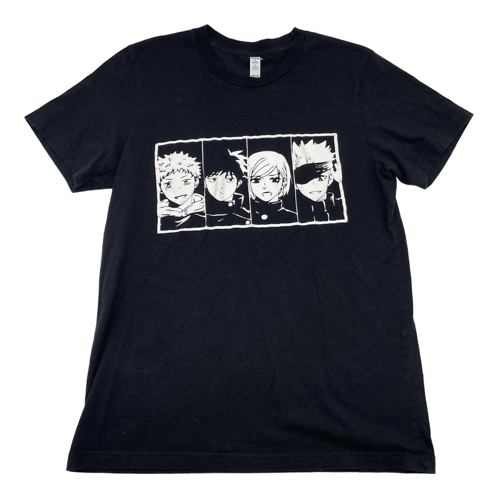Naruto Shippuden Black Anime Panels T-shirt Unisex Size M